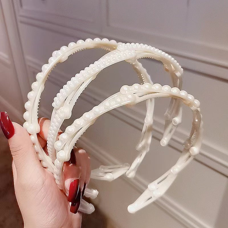 Pearl headband summer foldable