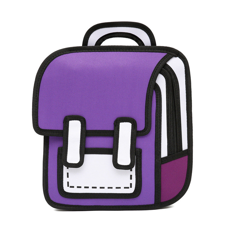 Mochila escolar de jardín de infantes de segunda dimensión.