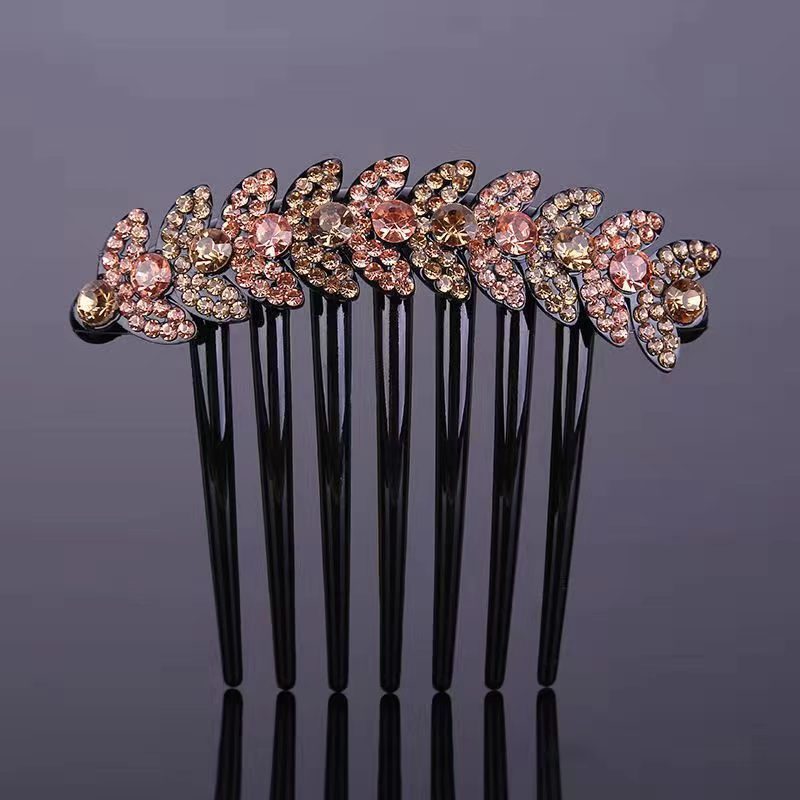 Full Diamond Acrylic Plug Comb Disc Hair Comb Hair Accessories