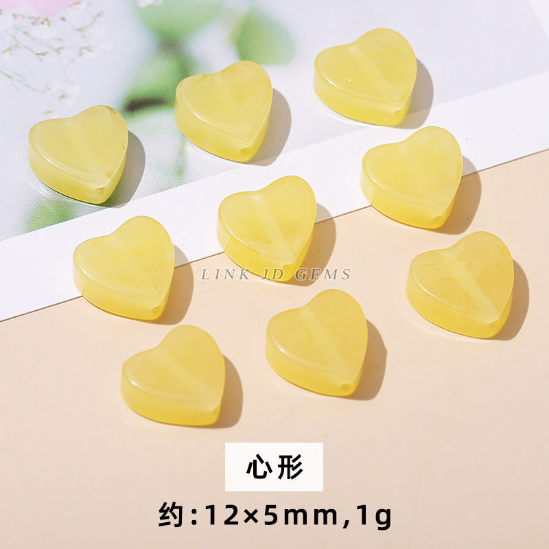 Second-generation beeswax lotus root slices flower love-shaped cross pendant