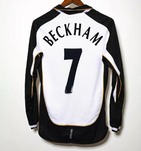 Camiseta reversible del centenario de Beckham en blanco y oro 7 01-02