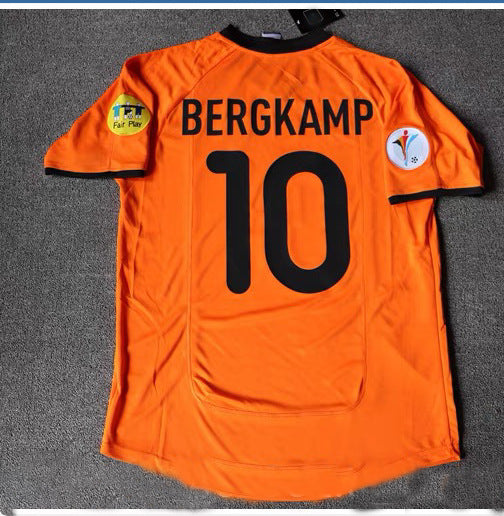 2000 Netherlands Home 10 Bergkamp Short Sleeve Jersey