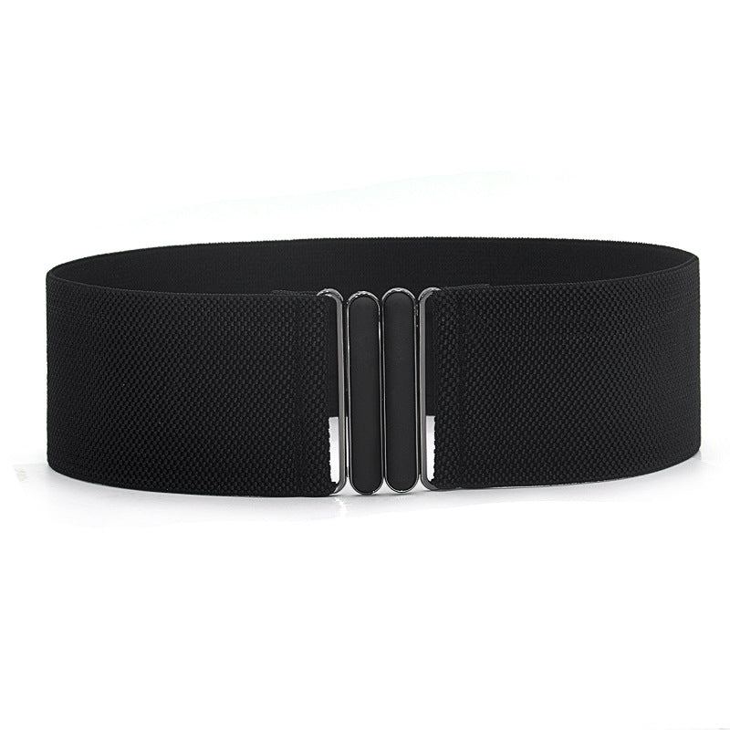 Simple buckle wide belt women's waist seal