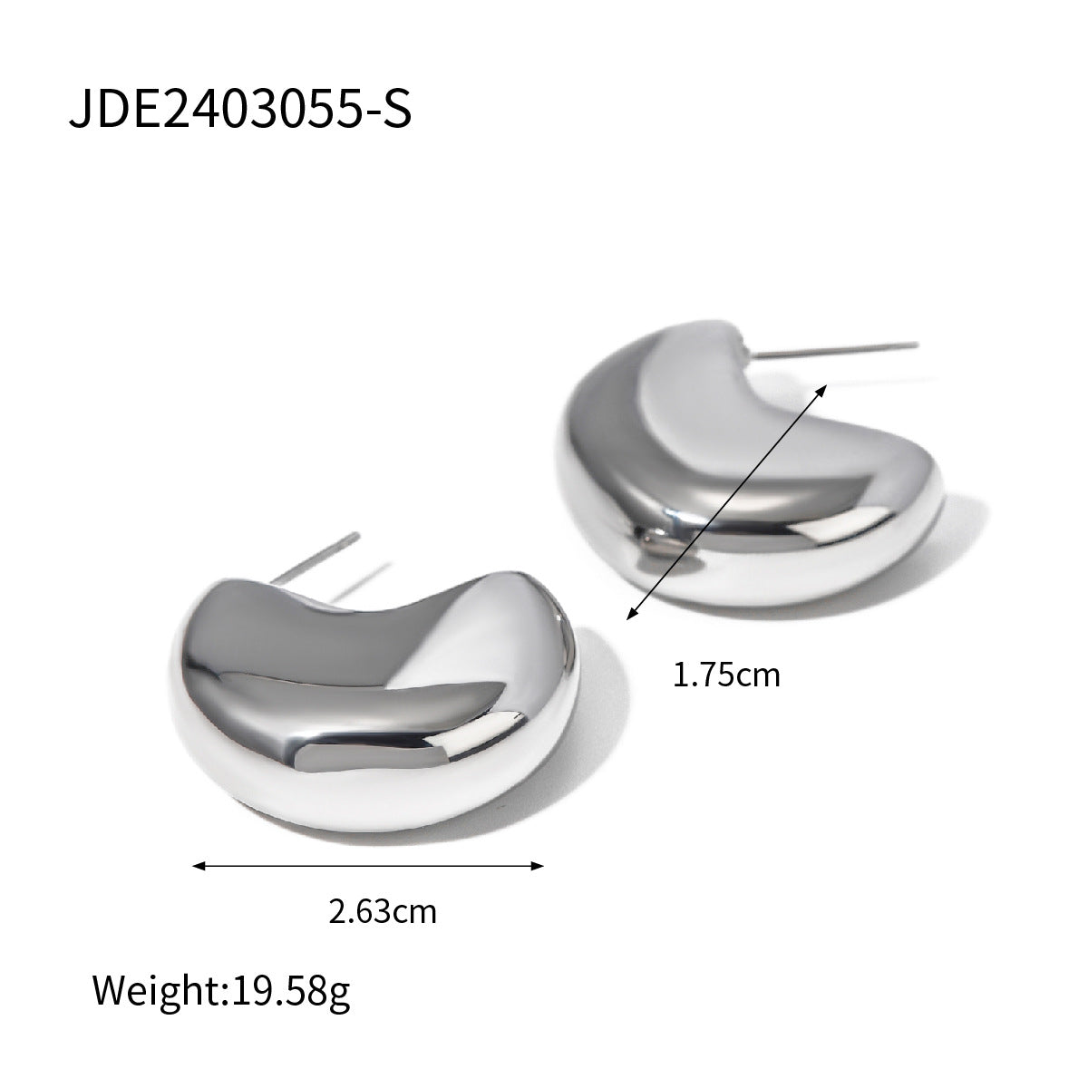 Polished Half Moon Earrings