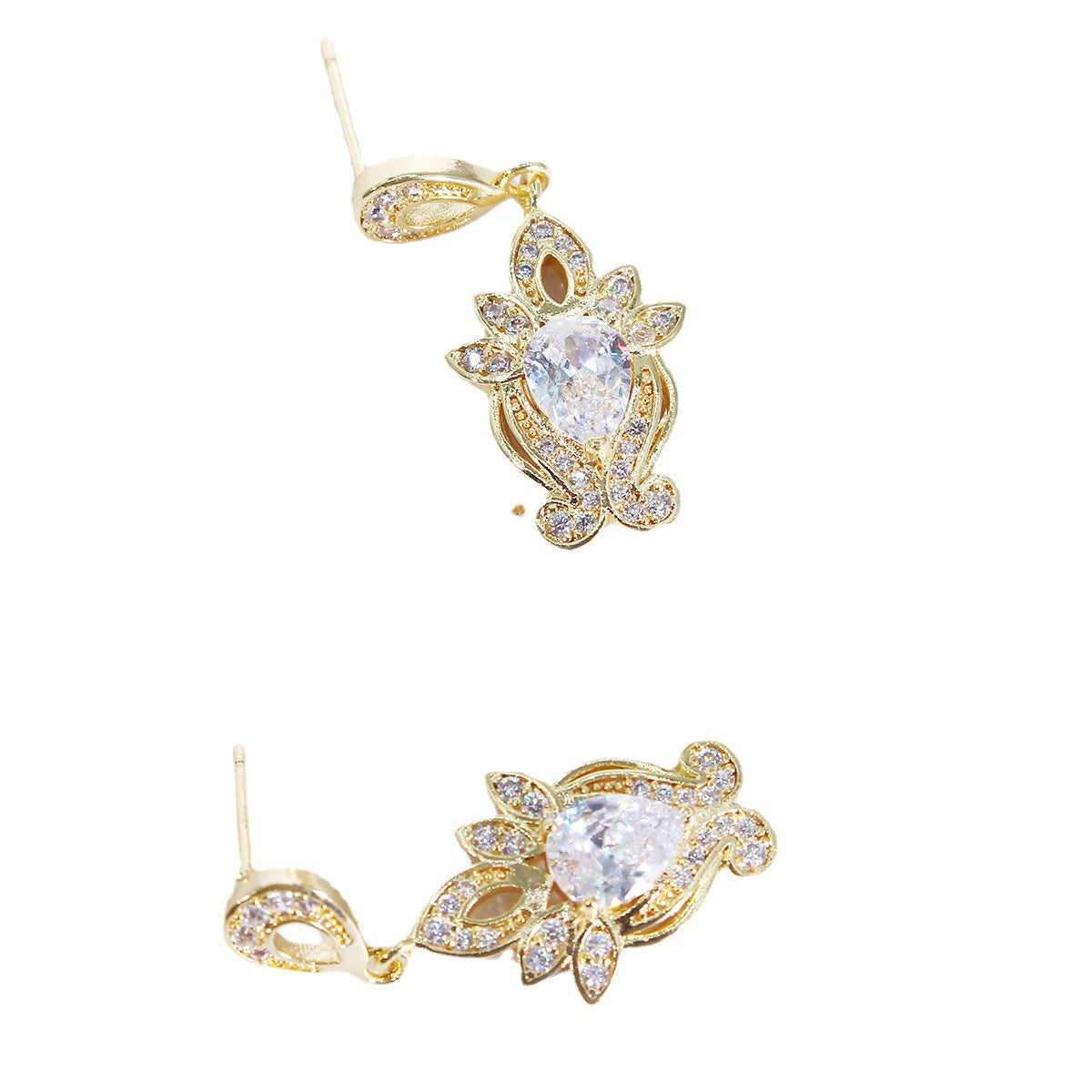 Women's Gold Petal Love Designer Earrings