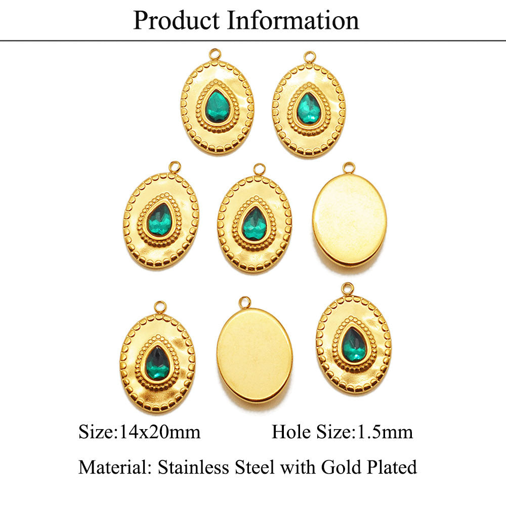 3 pcs/titanium steel leaf pendant accessories