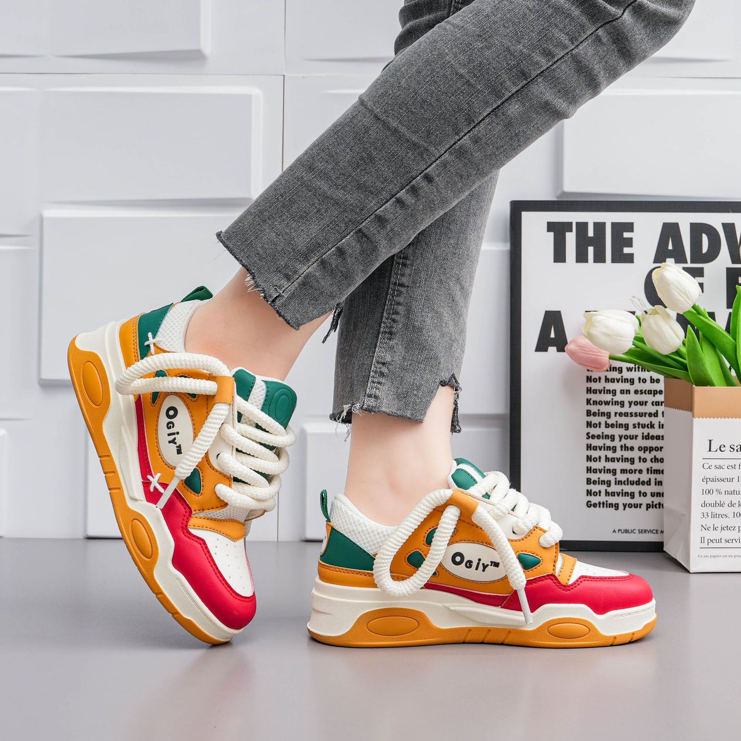 1 par de zapatos: mocasines de otoño con parte inferior suave, zapatillas informales de suela gruesa