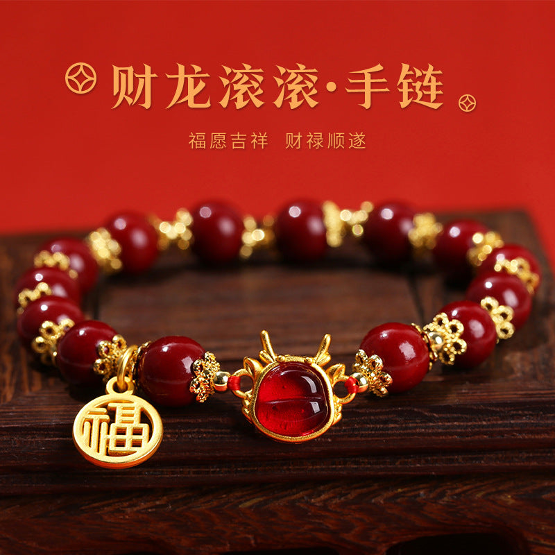 Pulsera de la marca Longfu con arena morada