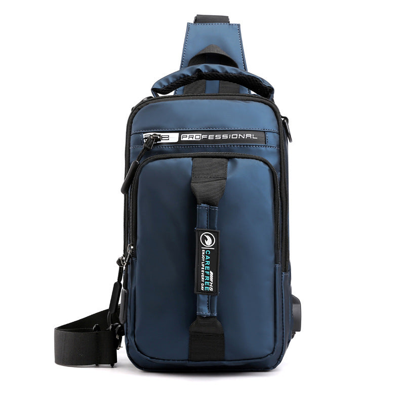 Solid Color Oxford Cloth Men's Crossbody Bag