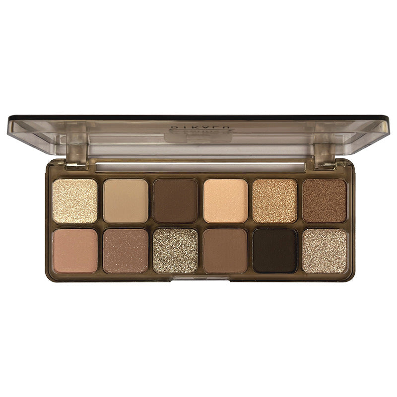 Paleta de sombras de ojos en tonos tierra mate de 12 colores