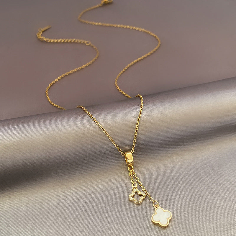 Women's Tarnish-Resistant Four-Leaf Clover Necklace