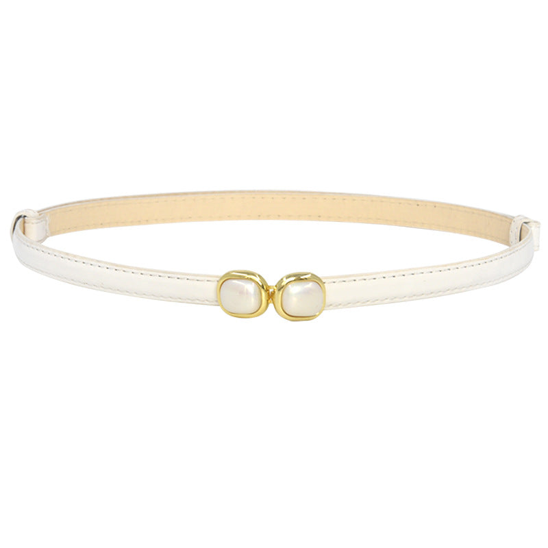 Patent leather belt woman