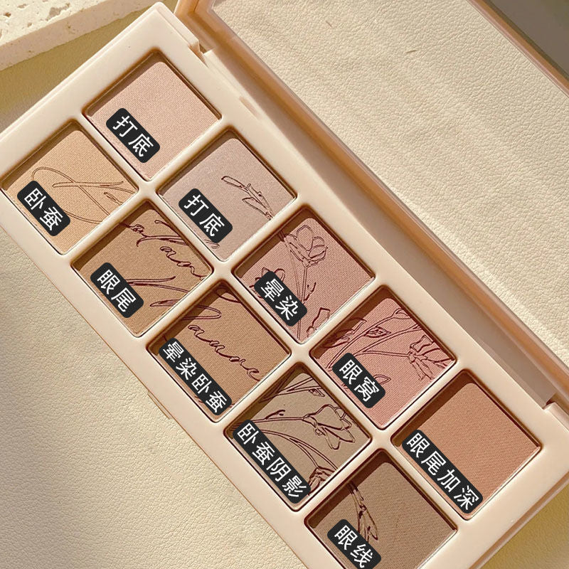 Paleta de sombras de ojos de 10 colores