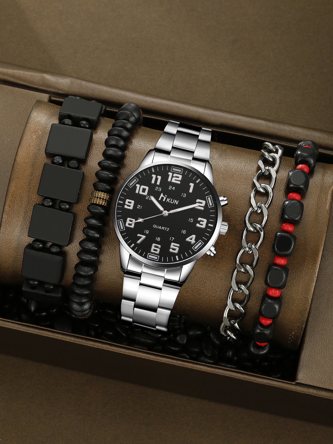 Watch Beaded Rudder Colorful Bracelet Set