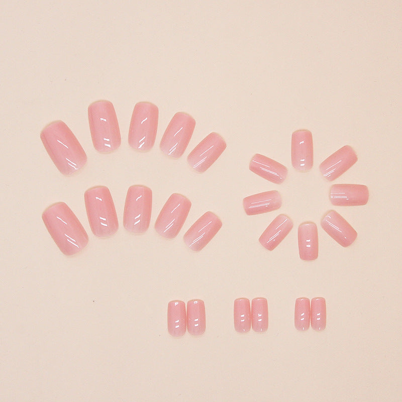 Uñas cuadradas de estilo europeo de color sólido, de longitud media y alargadas