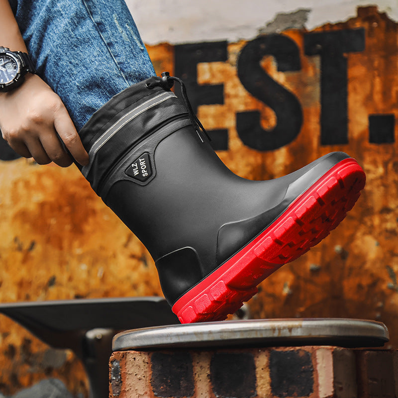 Rain shoes men's non-slip, wear-resistant and waterproof