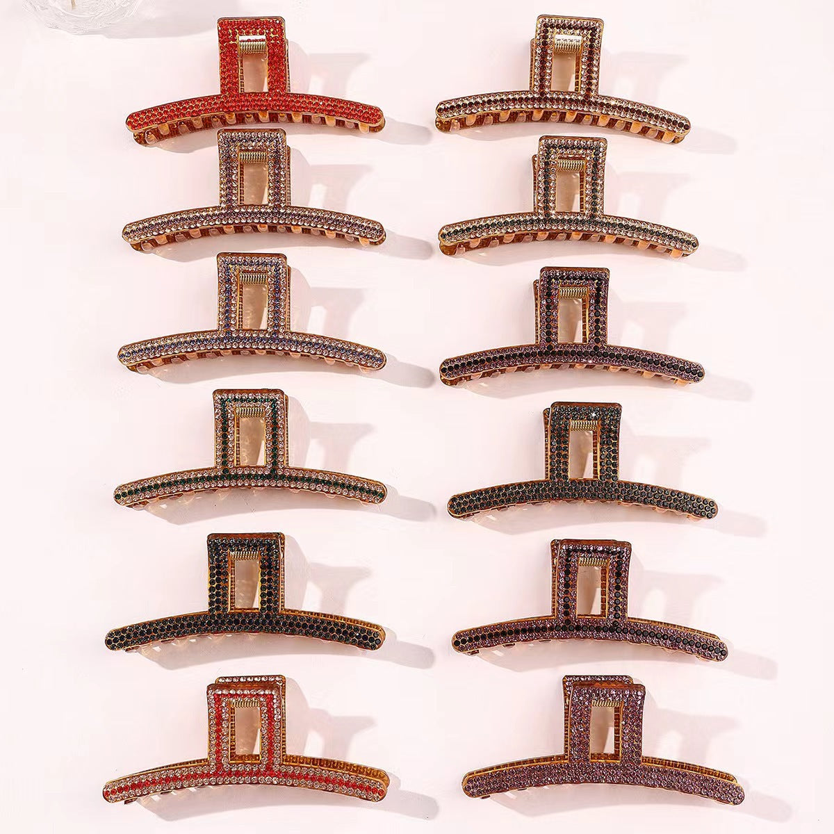 Korean High-End Claw Clip with Rhinestones Bow