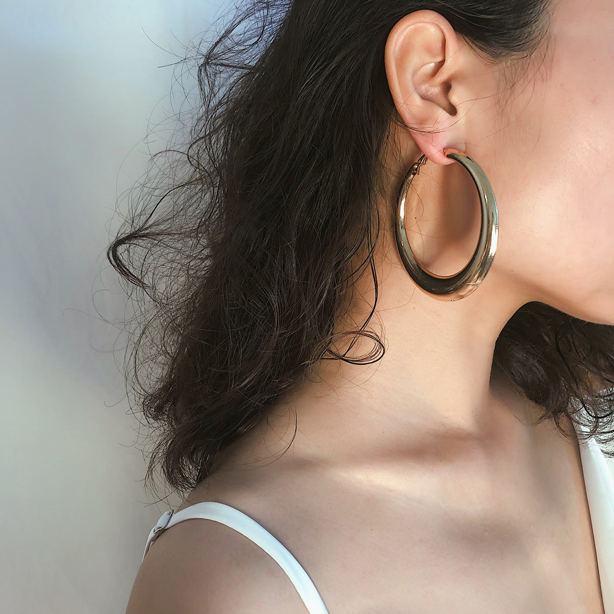 Pendientes vintage con forma de botón