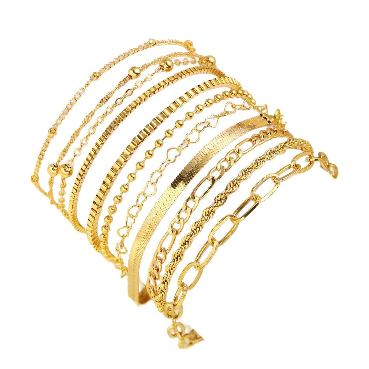 11-Piece Love Bead & Twist Bracelet Set