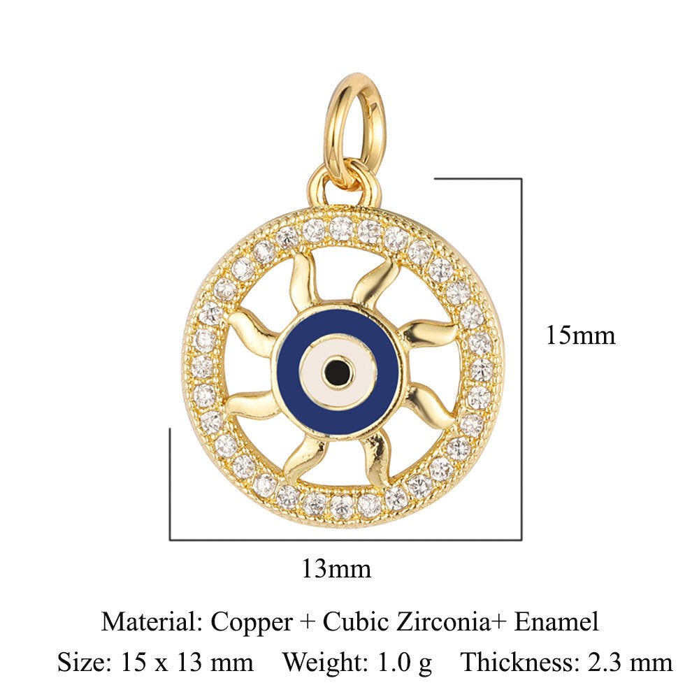Star of David Copper Zirconia Pendant