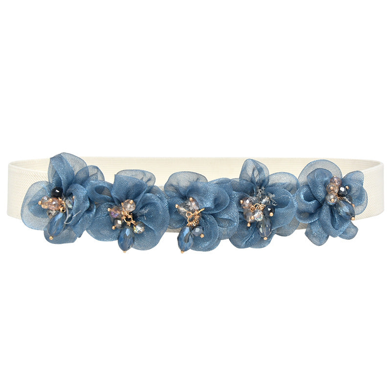 Stylish sparkling rhinestone elastic belt