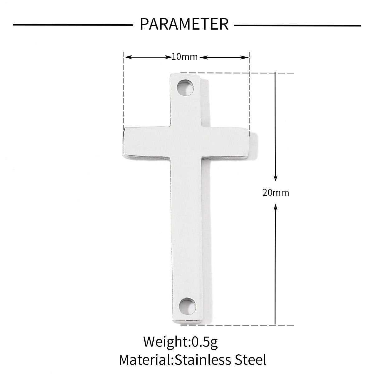 20 pcs/pack love star round titanium steel DIY pendant