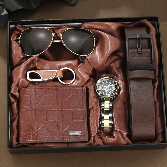 Watch Wallet Belt 5-piece Gift Box