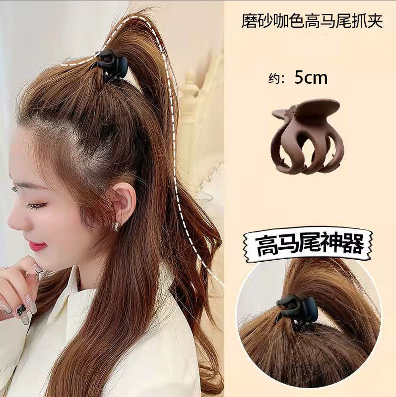 Pumpkin clip high ponytail grab clip
