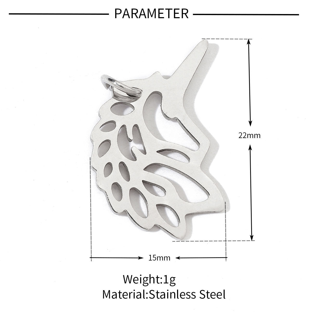 20 pcs/pack Flower Life Tree Titanium Steel DIY Pendant