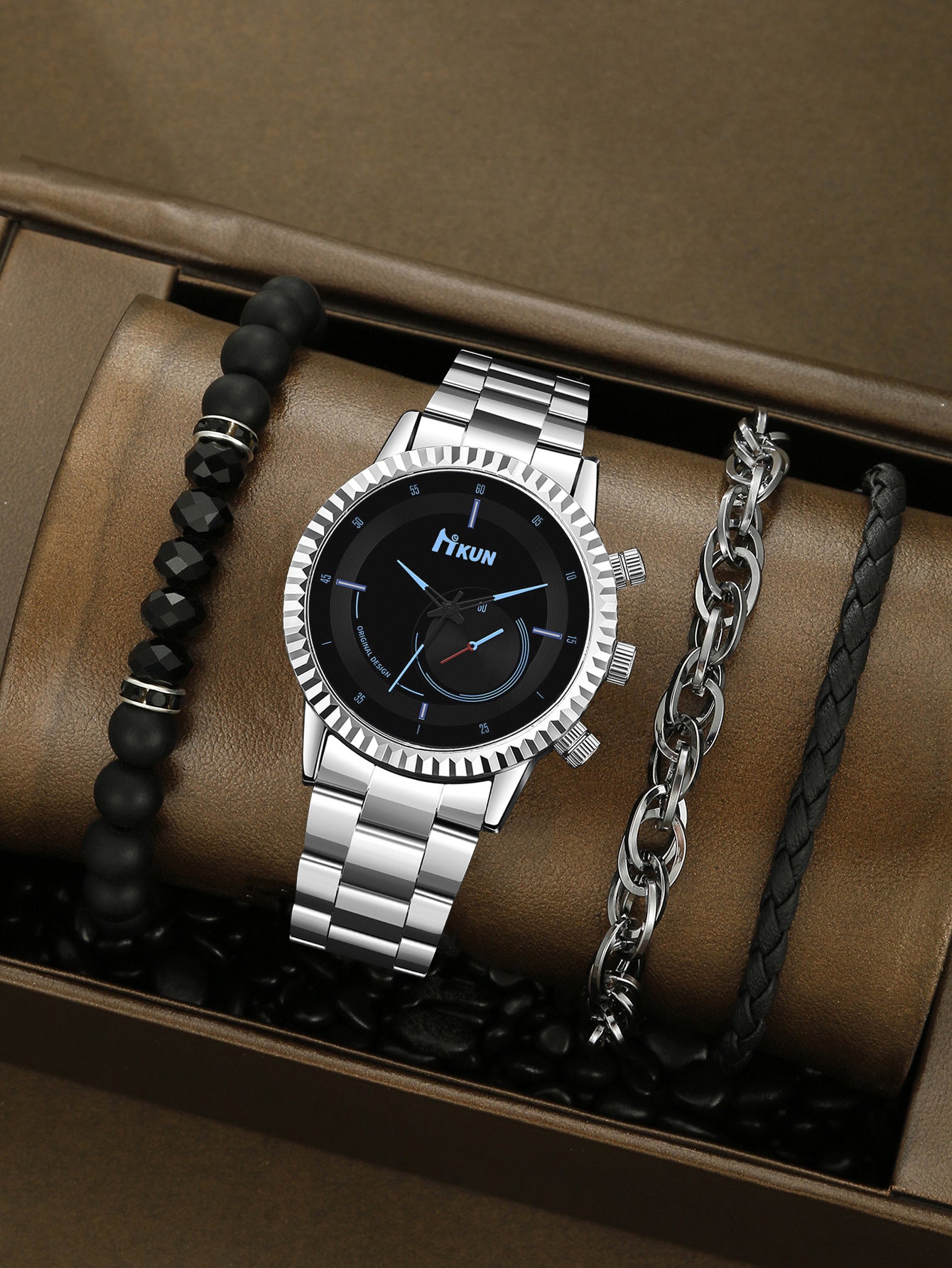Watch Creative Personality Alloy Bracelet Set
