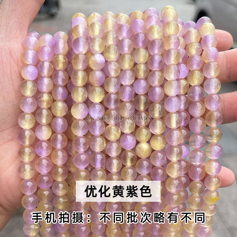 Cuentas sueltas de piedra de yeso arcoiris