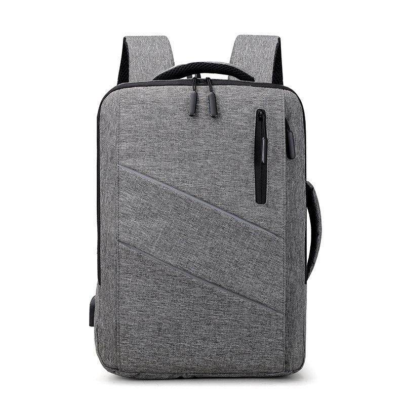 Solid color large capacity waterproof computer bag