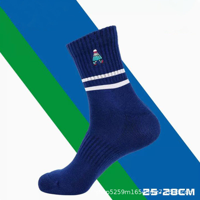 Calcetines de bádminton arcoíris gruesos antideslizantes unisex