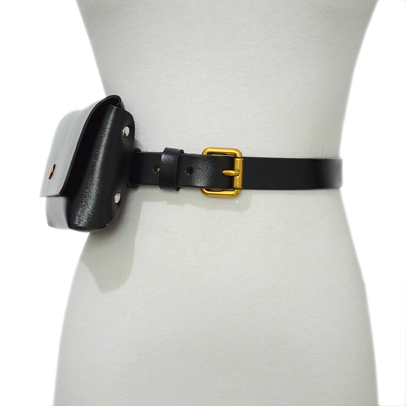 Satchel belt real cowhide