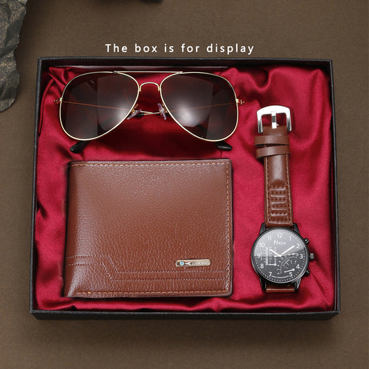 Watch Wallet Sunglasses Gift Box Set
