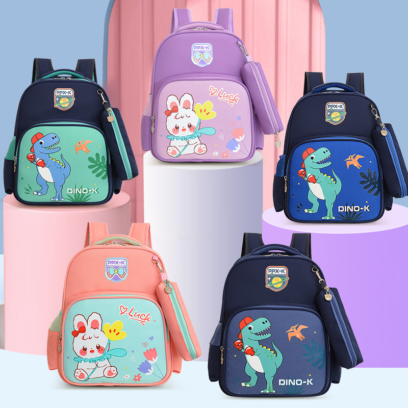Mochila transpirable con protección de espalda y reducción de carga para estudiantes de primaria