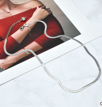 Women's 18K Gold-Plated Titanium Steel Single-Layer Necklace — Retro Hip-Hop Lock