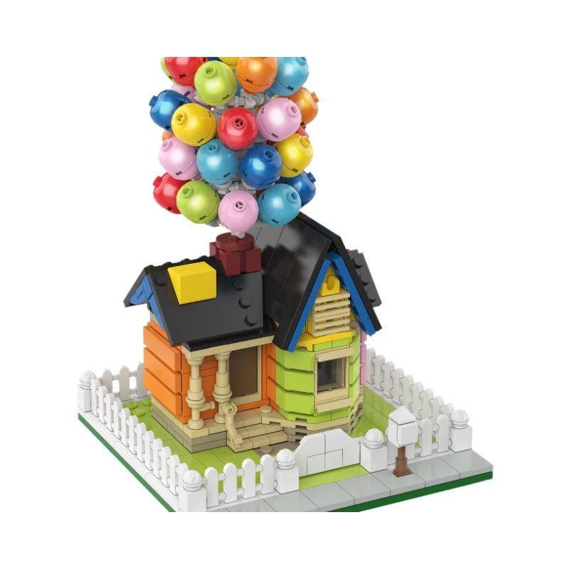 Caja de música con bola de cristal de Papá Noel, juguete de construcción