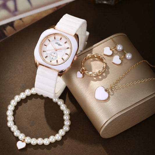 Watch Love Pearl Butterfly Jewelry Set