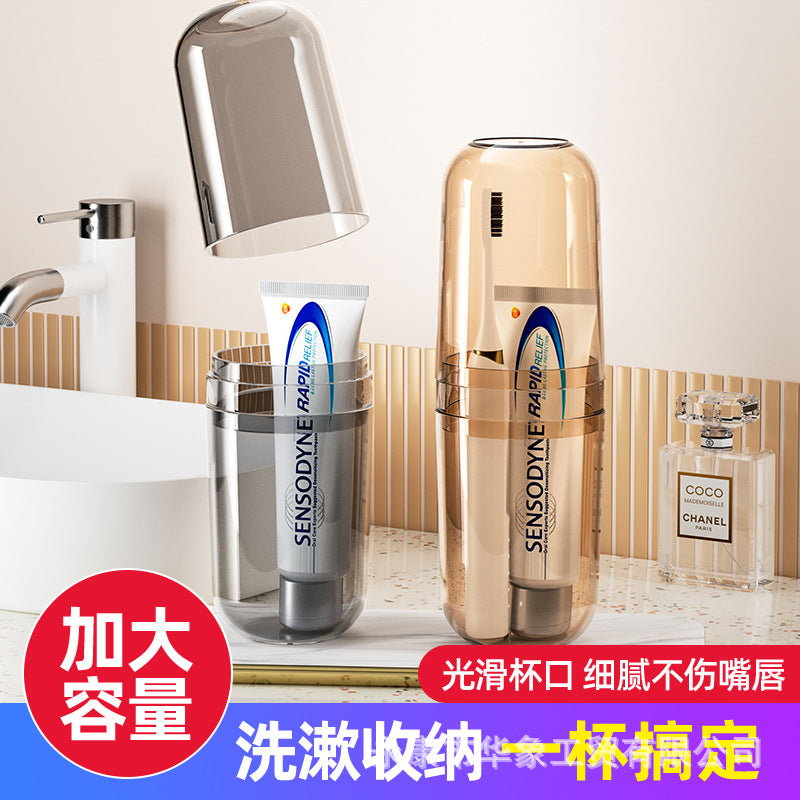 Storage travel mouthwash cup