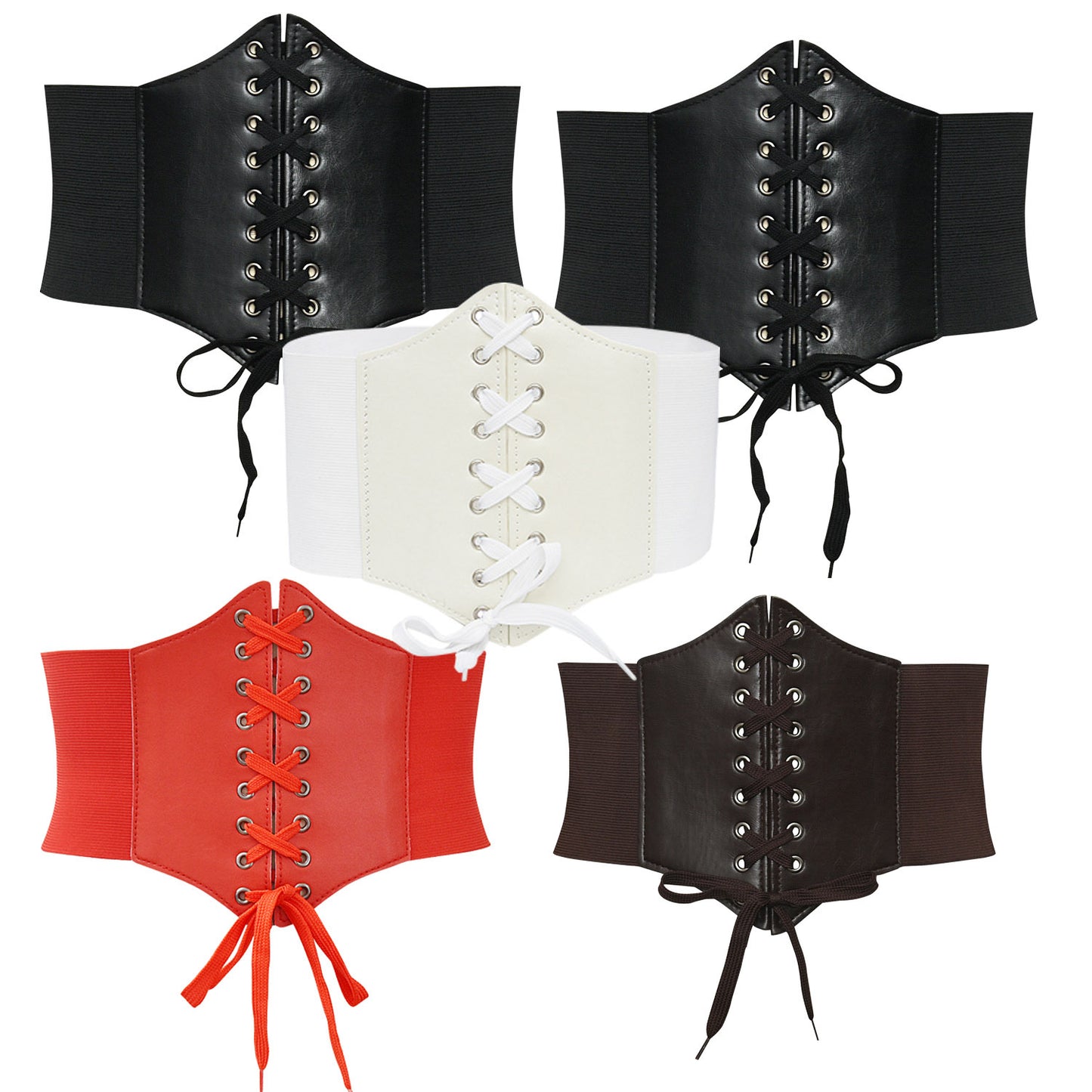 Elastic waist width belt