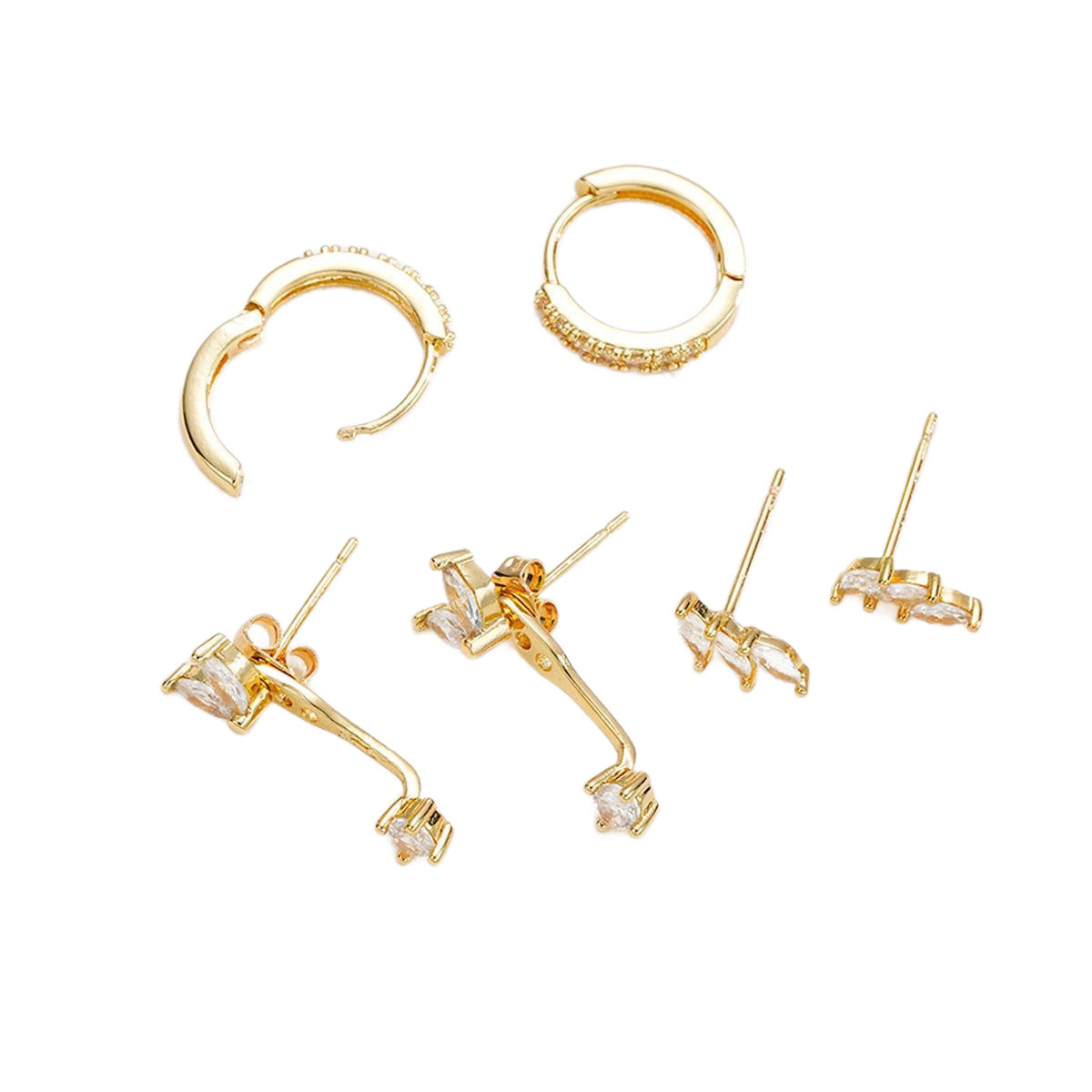 Zircon Circle Hoop Earrings