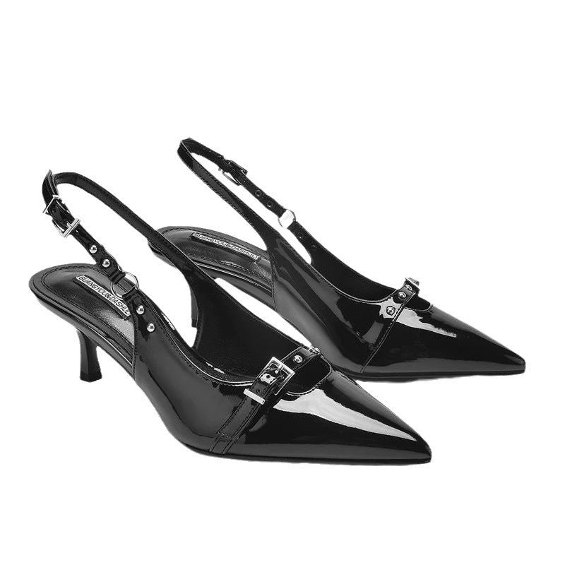 Cross-Buckle Mary Jane Shoes