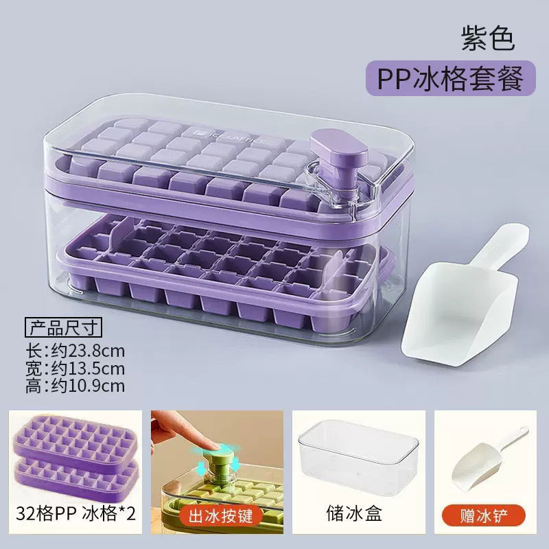 One-touch ice tray