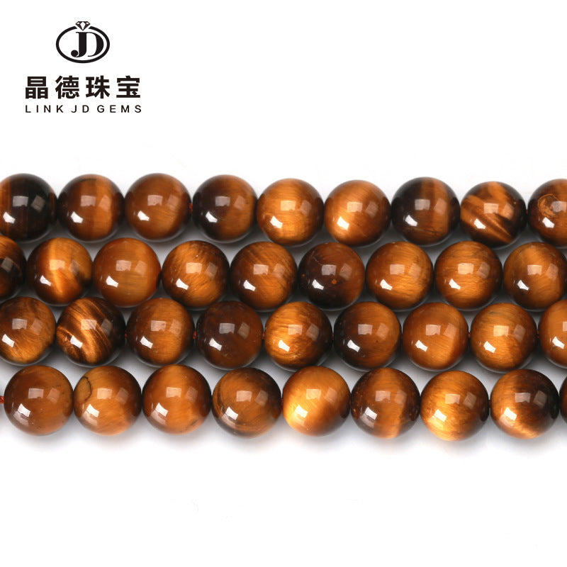 Tiger's eye stone loose beads DIY jewelry accessories