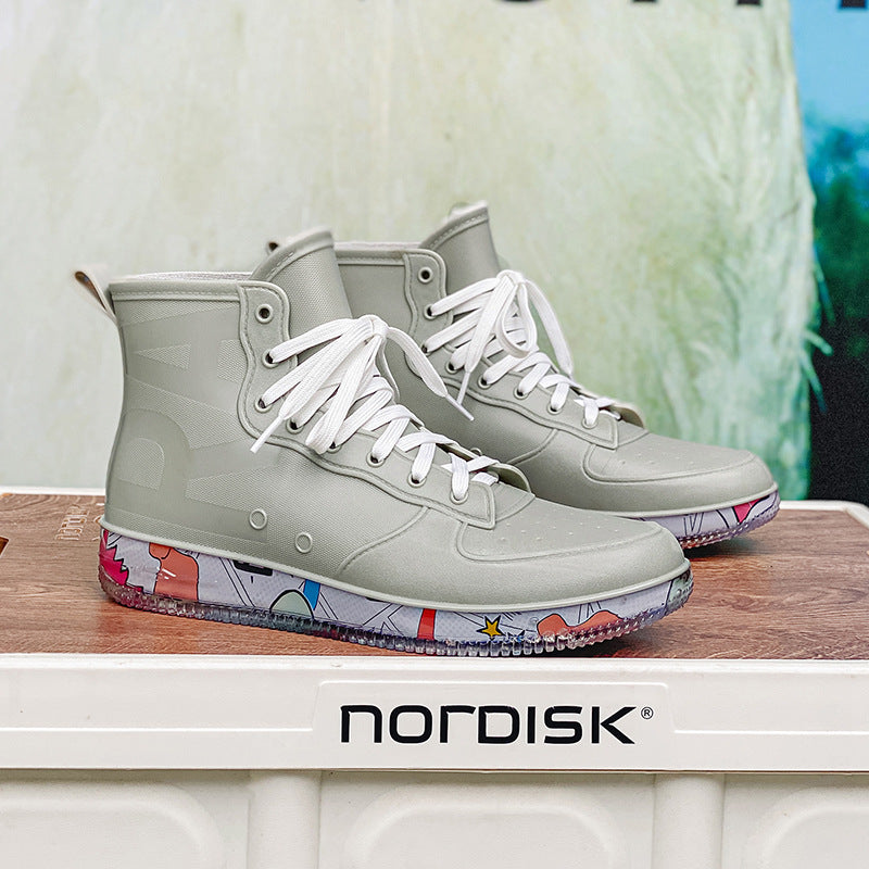 Rain boots couple versatile waterproof glue shoes