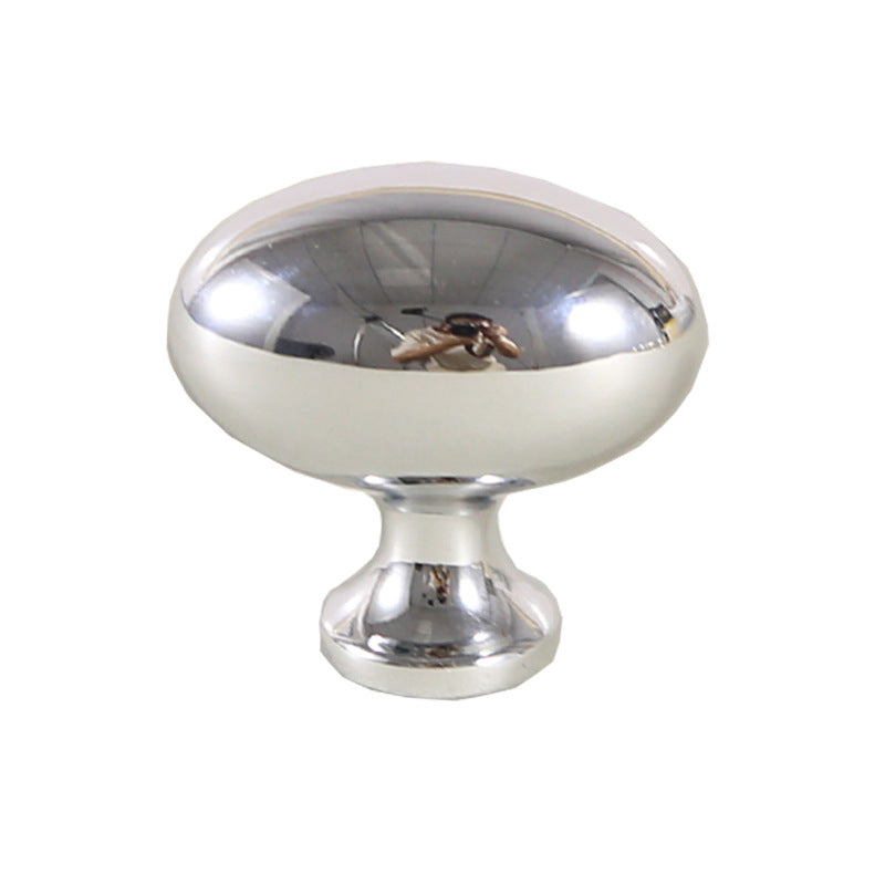 Silver oval door handle