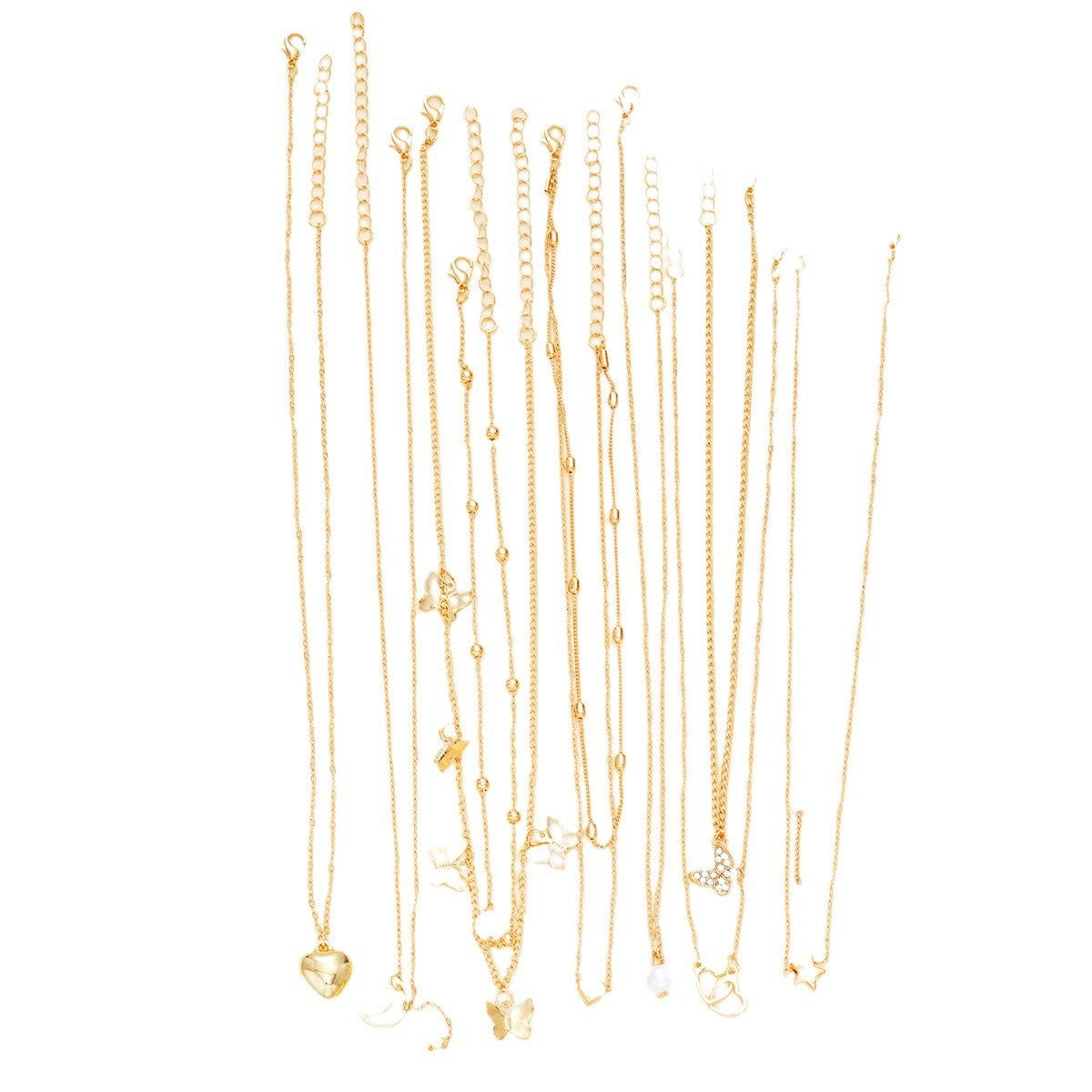 Star, Moon & Butterfly Necklace Set