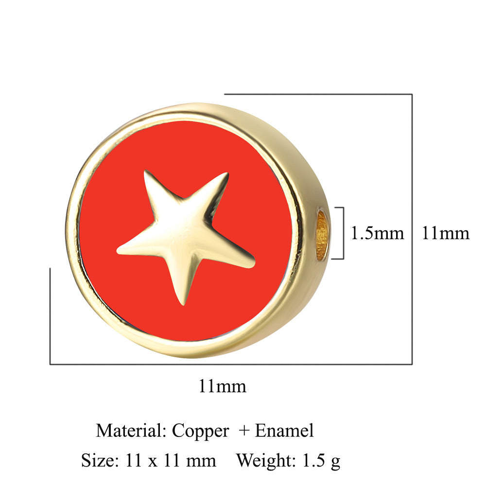 Virgin of Oil Copper Zircon Beads Spacer Beads