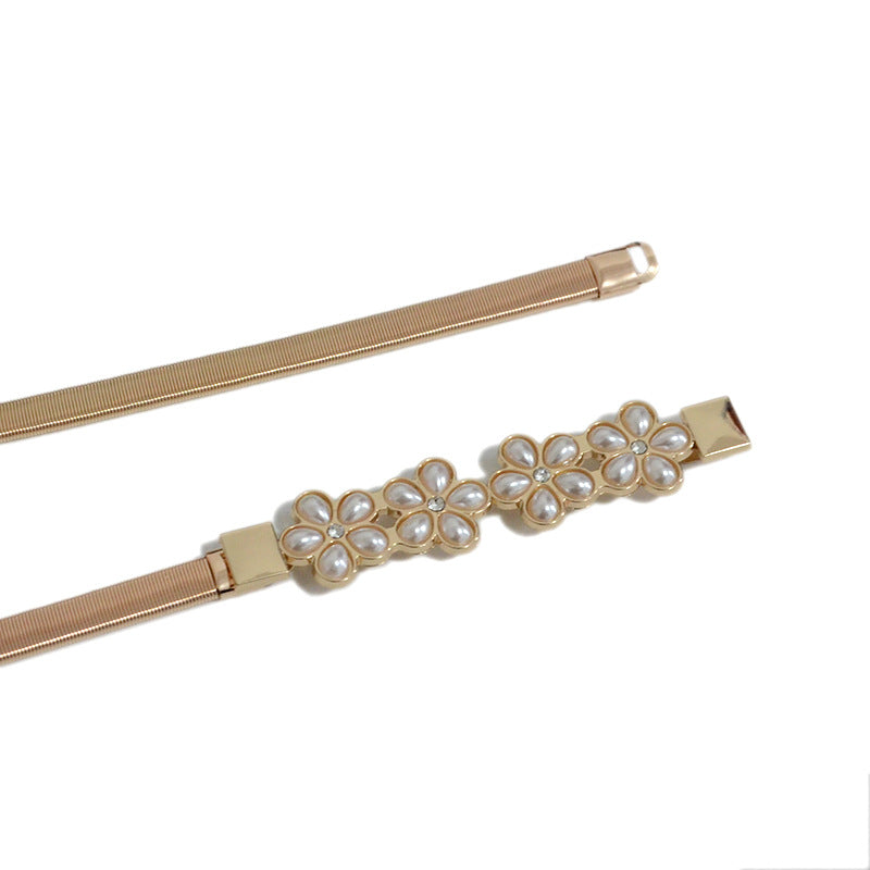 Plum blossom rhinestone chain waist chain